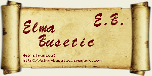 Elma Bušetić vizit kartica